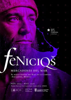 Cartel de la exposición sobre fenicios y su comercio marítimo