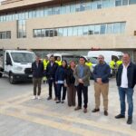 Equipo de mantenimiento de calles en San Javier con vehículos de intervención.