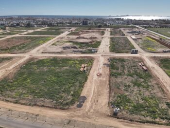 Vista aérea del terreno del Plan Parcial de Los Sáez en San Pedro del Pinatar