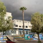 Vista exterior del antiguo hospital Los Arcos en San Javier