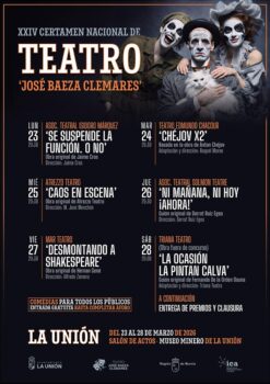 Cartel del XXIV Certamen Nacional de Teatro José Baeza Clemares en La Unión