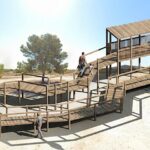 Mirador accesible en San Pedro del Pinatar con rampas y estructura de madera