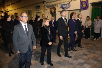 Autoridades en la procesión del Martes Santo en San Pedro del Pinatar