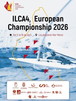 Cartel del Campeonato Europeo de ILCA 4 en Los Alcázares