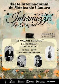 Cartel del ciclo de música de cámara Intermezzo en Los Alcázares