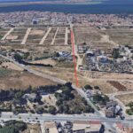 Vista aérea de la conexión entre Los Sáez y Lo Pagán en San Pedro del Pinatar