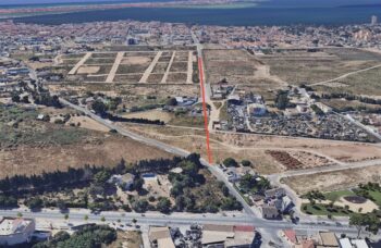 Vista aérea de la conexión entre Los Sáez y Lo Pagán en San Pedro del Pinatar