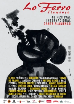 Cartel del 46 Festival Internacional de Cante Flamenco en Lo Ferro