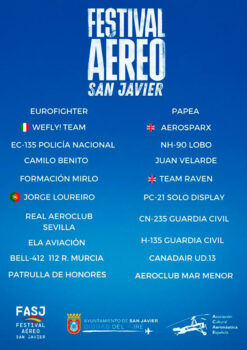 Cartel del Festival Aéreo San Javier 2026 con aviones y actividades