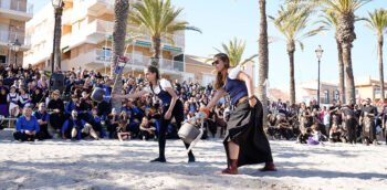 Participantes en las Incursiones Berberiscas en Los Alcázares durante un evento histórico.