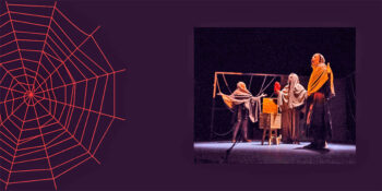 Escena de la obra de teatro La Celestina con actores en el escenario