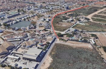 Vista aérea de la nueva carretera en San Pedro del Pinatar