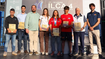 Premiados del Campeonato Europeo de Vela ILCA 4 en el Mar Menor
