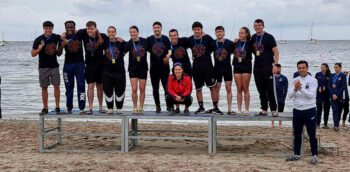 Equipo de la Universidad de Murcia en la regata interuniversitaria de piraguismo