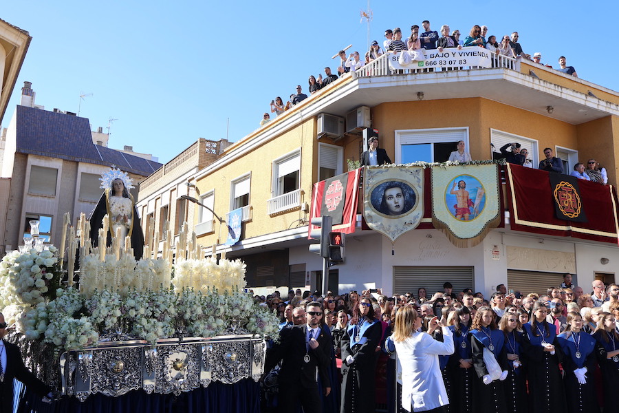 Procesión del Encuentro en San Pedro del Pinatar con la Virgen de los Dolores