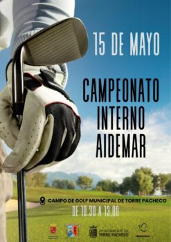 Cartel del Campeonato Interno Aidemar en el campo de golf