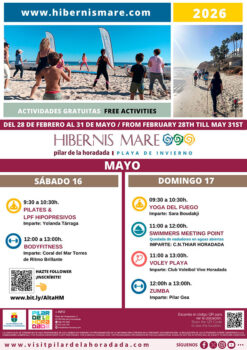 Cartel del evento Hibernis Mare con actividades en la playa