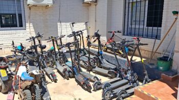 Patines eléctricos requisados por la policía en San Javier