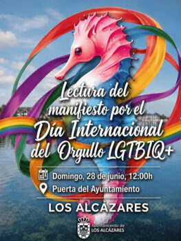 Cartel del manifiesto por el Día Internacional del Orgullo LGTBIQ+ en Los Alcázares