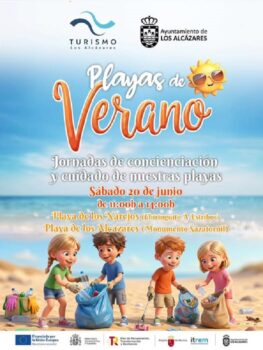 Niños recogiendo basura en la playa durante un evento de concienciación