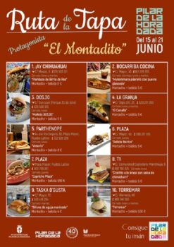 Cartel de la Ruta de la Tapa con el montadito como protagonista