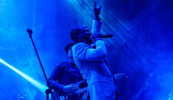 Vocalista de Soulift actuando en el Festival de Jazz en San Javier