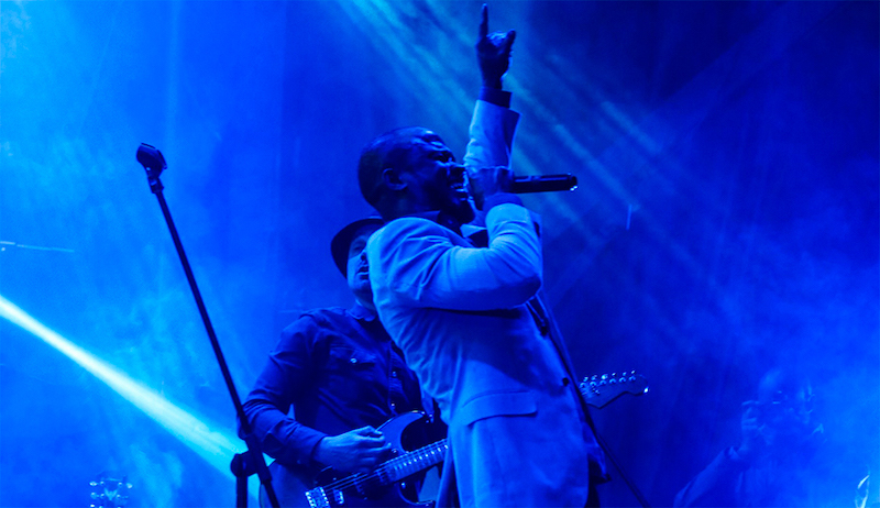 Vocalista de Soulift actuando en el Festival de Jazz en San Javier
