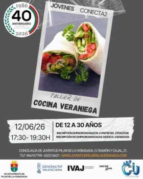 Taller de cocina veraniega con wrap fresco y vegetales