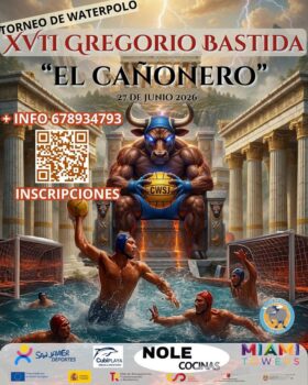 Cartel del torneo de waterpolo El Cañonero en San Javier