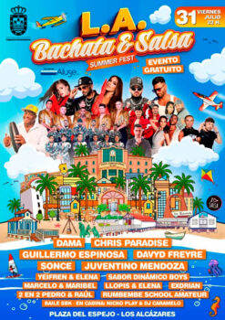 Cartel del evento L.A. Bachata & Salsa en Los Alcázares