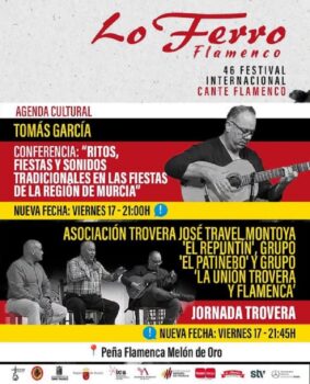 Conferencia sobre ritos y fiestas tradicionales en Murcia en el Festival Flamenco de Lo Ferro.