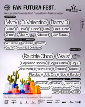 Cartel del festival Fan Futura Fest con artistas y fechas