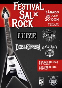 Cartel del Festival Sal de Rock en Lo Pagán con bandas y detalles del evento