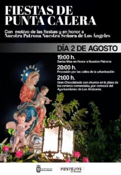 Cartel de las fiestas de Punta Calera en honor a Nuestra Señora de Los Ángeles