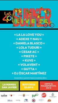 Cartel del evento Los 40 Summer 2026 en La Manga del Mar Menor