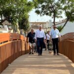 Inauguración de la pasarela peatonal en el Barrio de Santiago