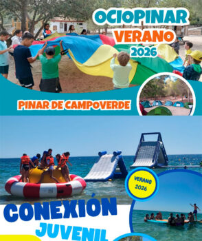 Cartel de actividades estivales para niños en Pilar de la Horadada