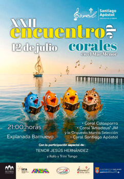 Peces cantores en el encuentro de corales en el Mar Menor