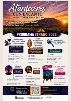 Cartel del evento Atardeceres con Encanto en Torre Pacheco
