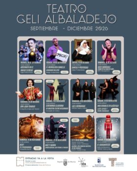 Cartelera del Teatro Geli Albaladejo con eventos culturales de otoño